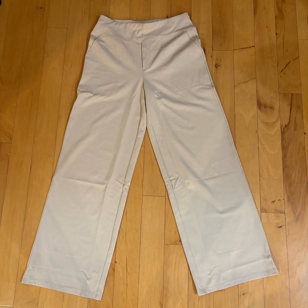 NWT G4Free Sz L EverGoing Loose High-Waist Business Casual Pants Light Khaki Tan - Picture 7 of 14
